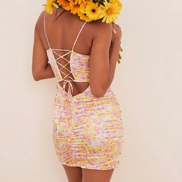 *Pics Updated!*🍋For Love and Lemons Pastel Punch Mini Dress WITH Thong Panty! - Picture 8 of 16